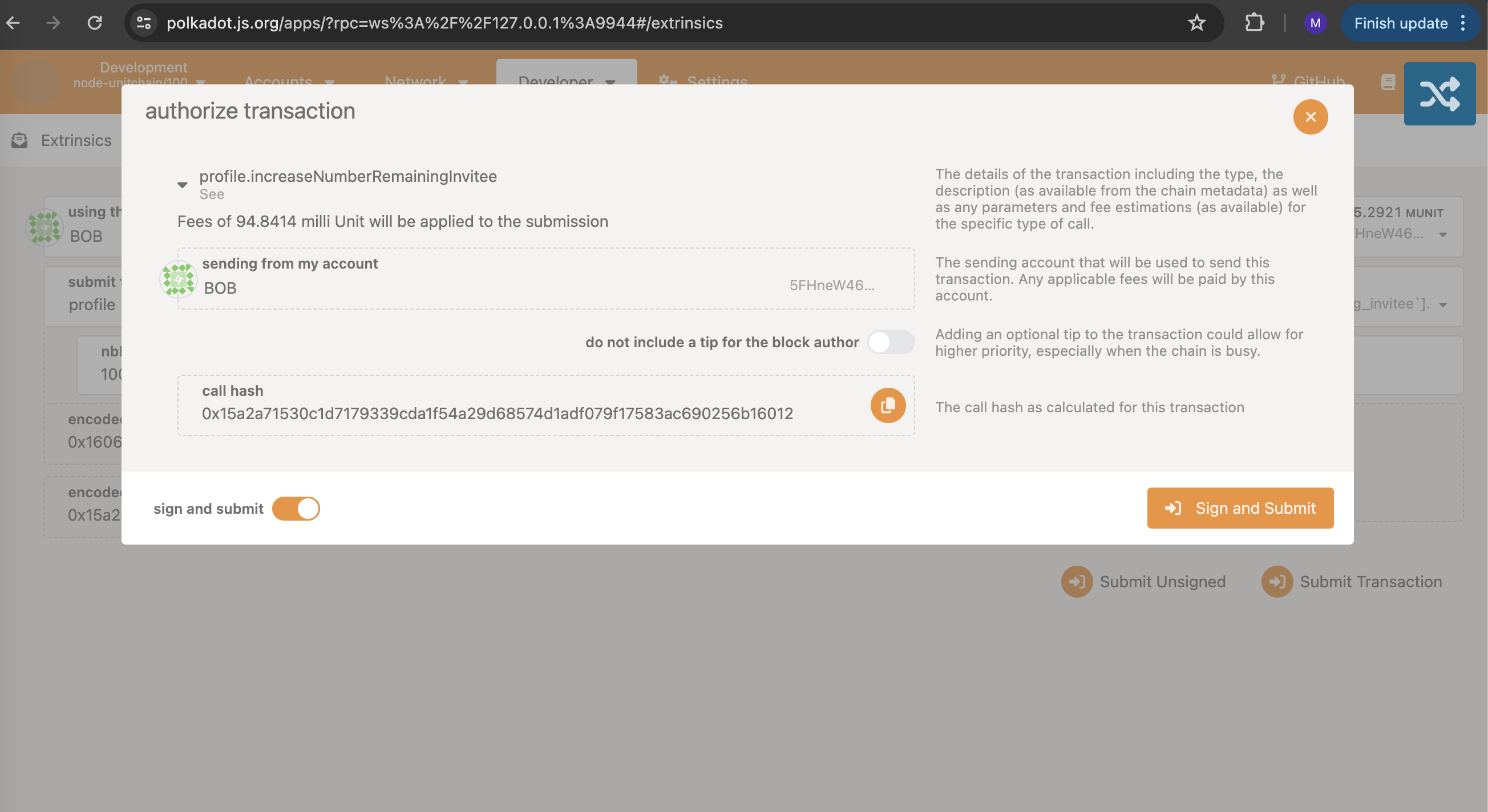 Sign and Submit Increase Invitees